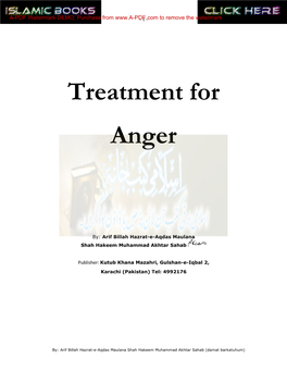 Treatment for Anger