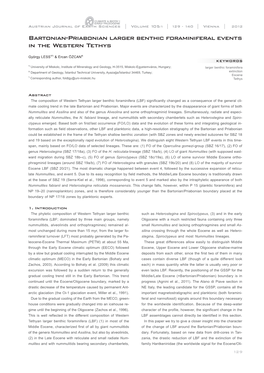 Bartonian-Priabonian Larger Benthic Foraminiferal Events in the Western Tethys______