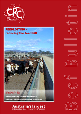 Winter 2007 Contents Innovation Awarded for Boosting Australia’S Beef Industry