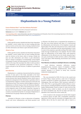 Elephantiasis in a Young Patient