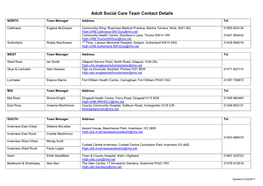 Adult Social Care Team Contact Details