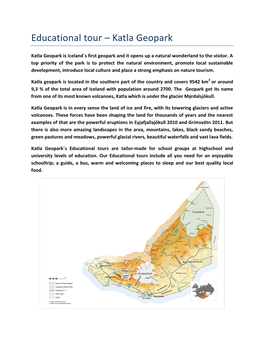 Educational Tour – Katla Geopark