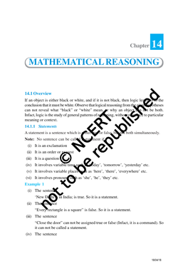 Mathematical Reasoning