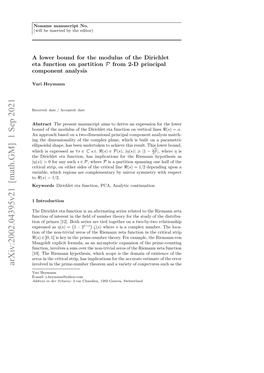 Arxiv:2002.04395V20 [Math.GM] 3 Aug 2021