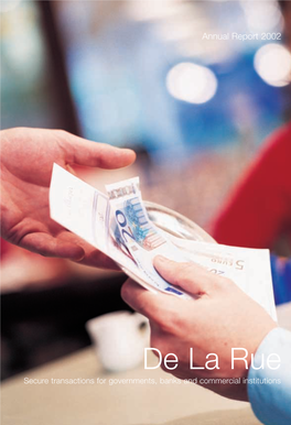 De La Rue Annual Report 2002 Annual Report 2002