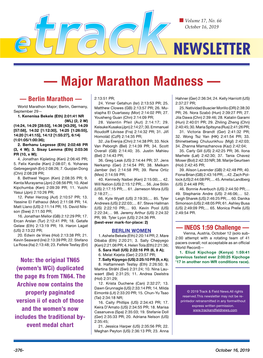 — Major Marathon Madness —