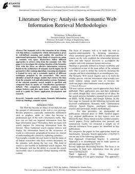 Analysis on Semantic Web Information Retrieval Methodologies