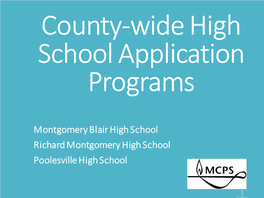 Middle School Magnet Programs