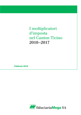I Moltiplicatori D'imposta Nel Canton Ticino 2010—2017