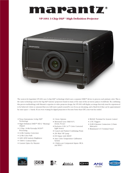 VP-10S1 3 Chip DLPTM High Definition Projector