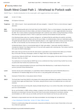 South West Coast Path 1 : Minehead to Porlock Walk - SWC