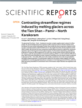 Contrasting Streamflow Regimes Induced by Melting Glaciers Across