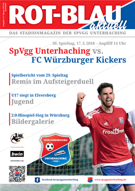 Spvgg Unterhaching Stadionmagazin 2017/2018 Nr. 13.Qxp