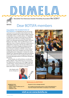 Dear BOTSFA Members