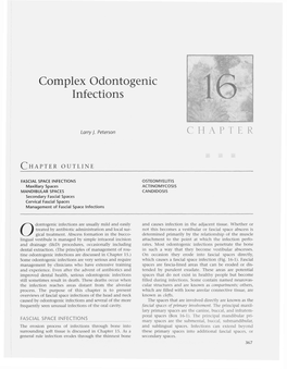 Complex Odontogenic Infections