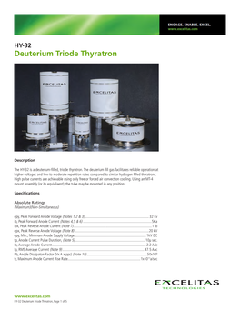 HY-32 Deuterium Triode Thyratron