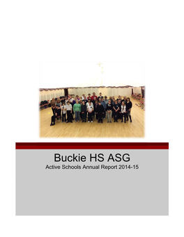 Buckie HS ASG Active Schools Annual Report 2014-15