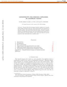 Geometricity for Derived Categories of Algebraic Stacks 3