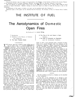 The Aerodynamics of Domestic Open Fires