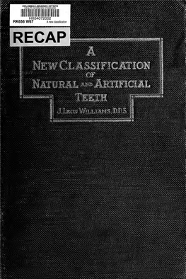 A New Classification of Human Tooth Forms with Special Reference to A