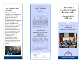 Center for Modern Torah Leadership