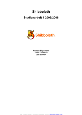 Shibboleth Studienarbeit 1 2005/2006