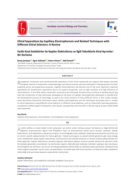 Chiral Separations by Capillary Electrophoresis and Related Techniques with Different Chiral Selectors: a Review