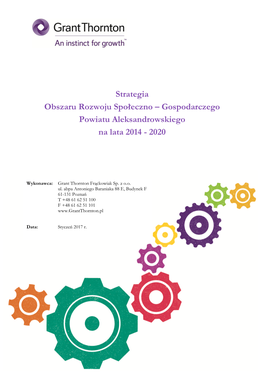 Strategia Obszaru Rozwoju Społeczno – Gospodarczego Powiatu Aleksandrowskiego Na Lata 2014