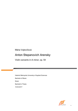 Anton Stepanovich Arensky