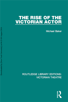 The Rise of the Victorian Actor