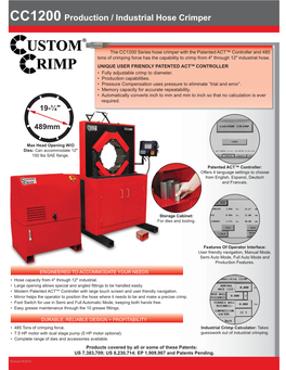 CC1200 Production / Industrial Hose Crimper