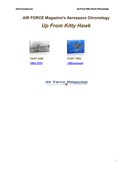 Up from Kitty Hawk Chronology