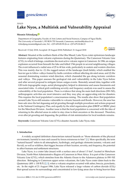 Lake Nyos, a Multirisk and Vulnerability Appraisal