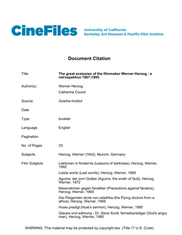 Cinefiles Document #51396