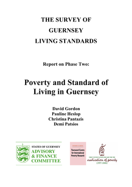 Poverty and Standard of Living in Guernsey