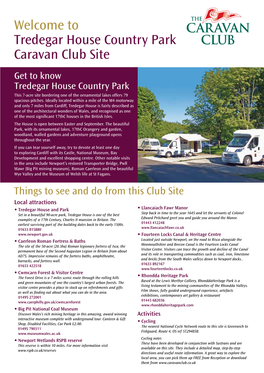 Welcome to Tredegar House Country Park Caravan Club Site
