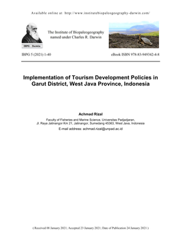 Implementation of Tourism Development Policies in Garut District, West Java Province, Indonesia