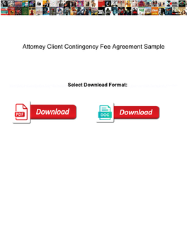 Attorney Client Contingency Fee Agreement Sample