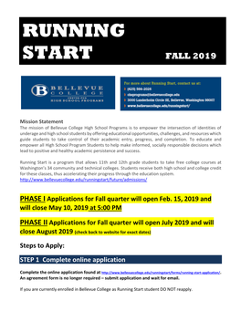 Running Start Fall 2019