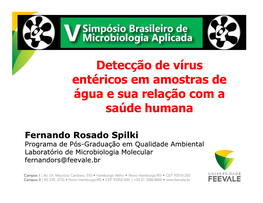 Detecção De Vírus Entéricos Em Amostras De Água E Sua Relação Com a Saúde Humana