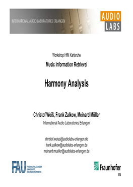 Harmony Analysis