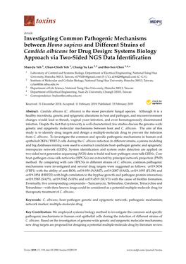 Investigating Common Pathogenic Mechanisms Between Homo Sapiens and Different Strains of Candida Albicans for Drug Design