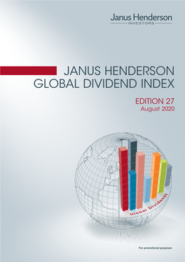 JANUS HENDERSON GLOBAL DIVIDEND INDEX EDITION 27 August 2020