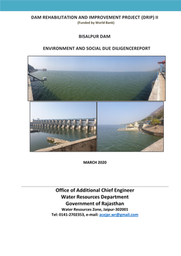 Bisalpur Dam Environment and Social Due Diligencereport