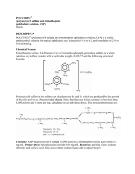 POLYTRIM (Polymyxin B Sulfate and Trimethoprim Ophthalmic Solution