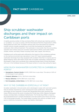 Fact Sheet: Ship Scrubber Washwater Discharges and Their Impact on Caribbean Ports