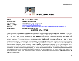 Curriculum Vitae