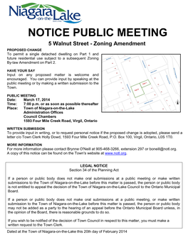 Notice Public Meeting