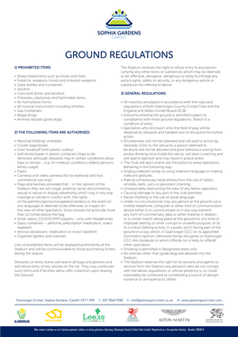 Ground Regulations