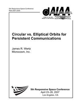 Circular Vs. Elliptical Orbits for Persistent Communications